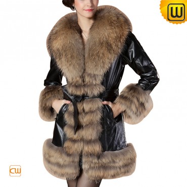 Women Fur Leather Coat-m.cwmalls.com