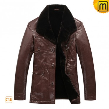 Mens Fur Lined Trench Coat JACKETS.CWMALLS.COM