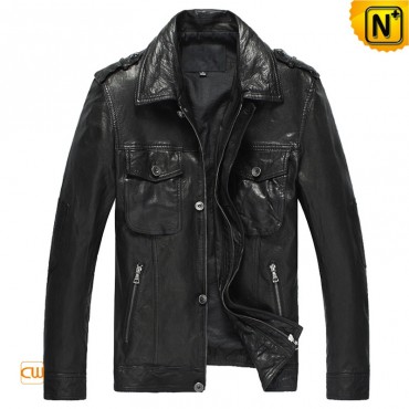 Black Leather Moto Jackets CW850105 jackets.cwmalls.com