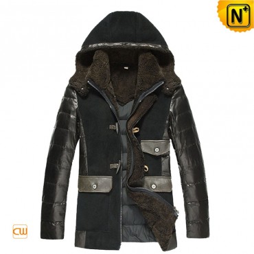 Down sheepskin leather coat CW877137 jackets.cwmalls.com