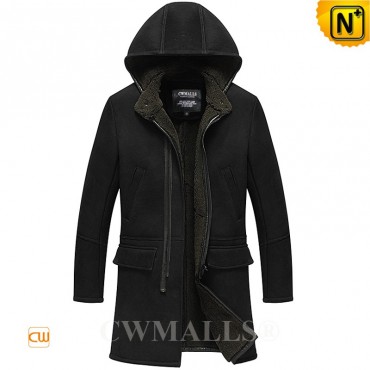 Hooded Sheepskin Shearling Coat