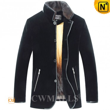 Men Fur Coat Black CW890123 jackets.cwmalls.com