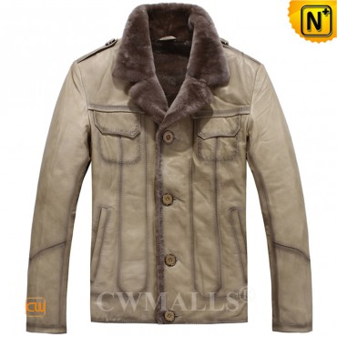 Men Shearling Jacket CW890110 jackets.cwmalls.com