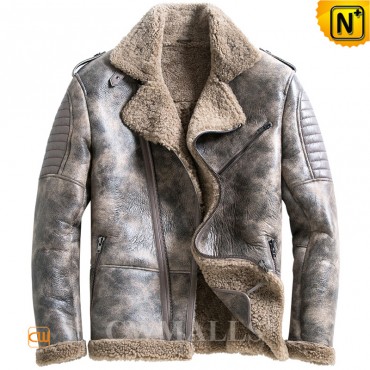 Men Sheepskin Biker Jacket CW818503 jackets.cwmalls.com