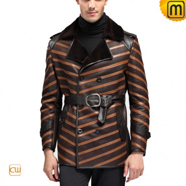 Mens Shearling Leather Fur Coat CW868902 jackets.cwmalls.com