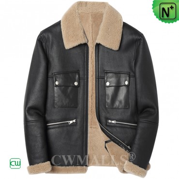 Mens Sheepskin Biker Jacket C823668 | Jackets.cwmalls.com
