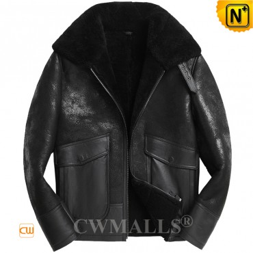 Shearling Motorcycle Jacket CW808339 jackets.cwmalls.com