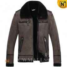 Brown Sheepskin Aviator Jacket