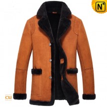 Brown suede shearling jacket CW852206 jackets.cwmalls.com 