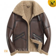 Men Sheepskin Flight Jacket CW808309 jackets.cwmalls.com