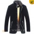 CWMALLS® 2 in 1 Mink Fur Lined Coat Black CW890123