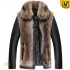 CWMALLS® Custom Fur Trim Leather Jacket CW890318