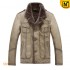CWMALLS® Men's Fur Shearling Lined Leather Bomber Jackets CW819163