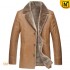 CWMALLS® Mens Fur Shearling Lined Leather Coat CW833212