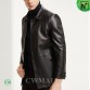 3/4 Length Leather Coat Black CW822109 | CWMALLS.COM