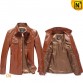 Brown Leather Shirt Jacket