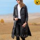 Down Filled Leather Coat