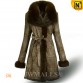 Fox Fur Trim Shearling Coat CW607057 CWMALLS.COM