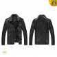 Leather Bomber Jacket Black CW850105 jackets.cwmalls.com