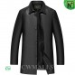 Mens Leather Car Coat black CW822109 | CWMALLS.COM
