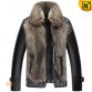 Raccoon Fur Leather Jacket CW890316 jackets.cwmalls.com